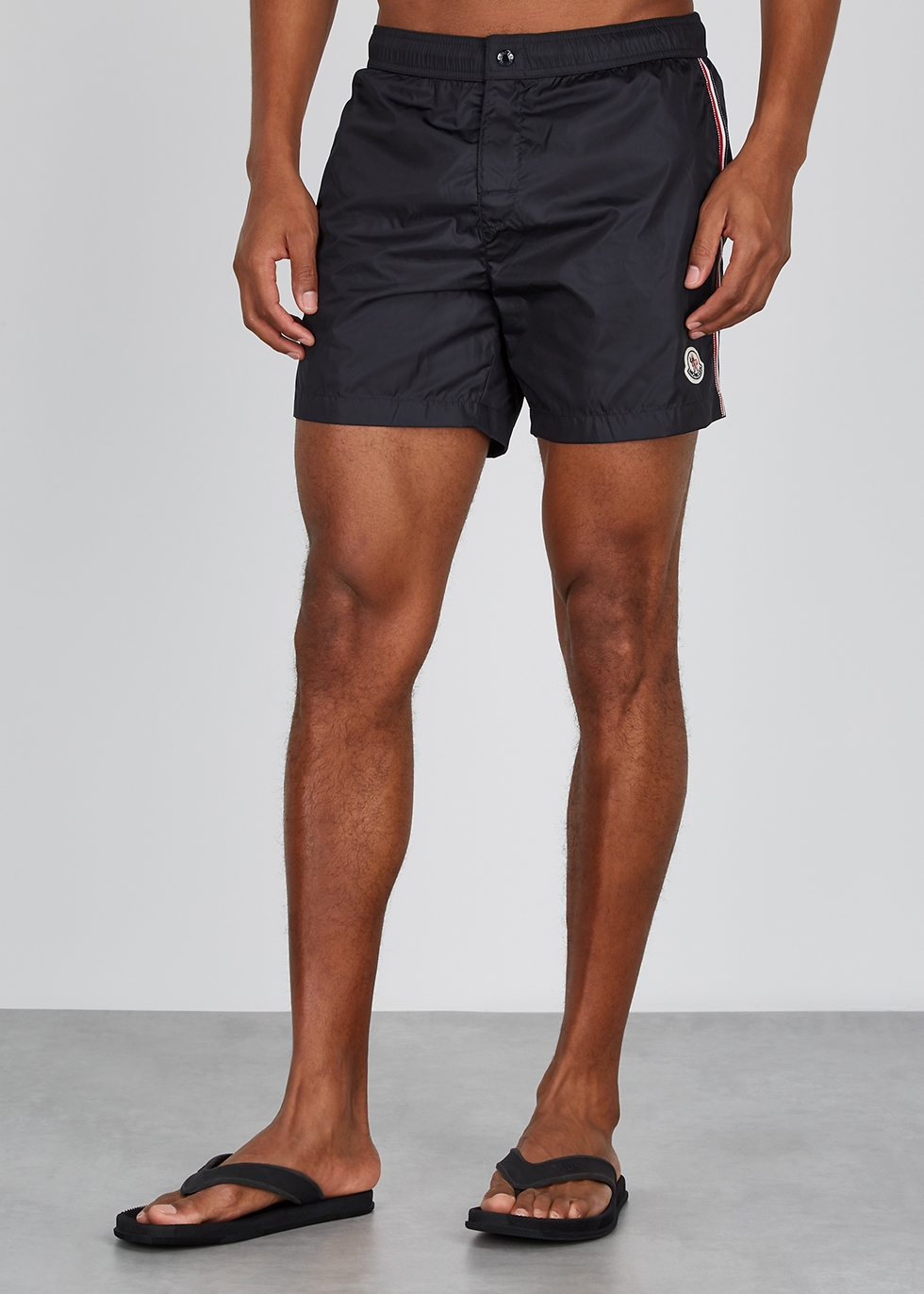 moncler khaki swim shorts