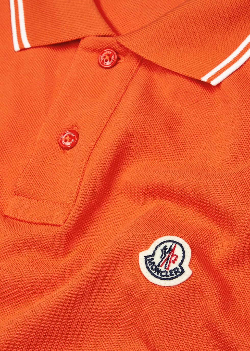 orange moncler polo