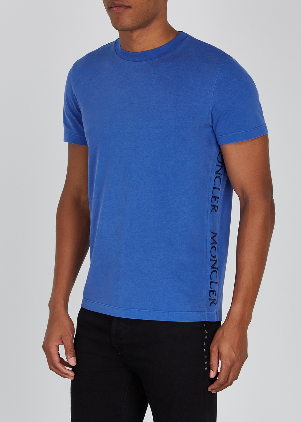 navy blue moncler t shirt