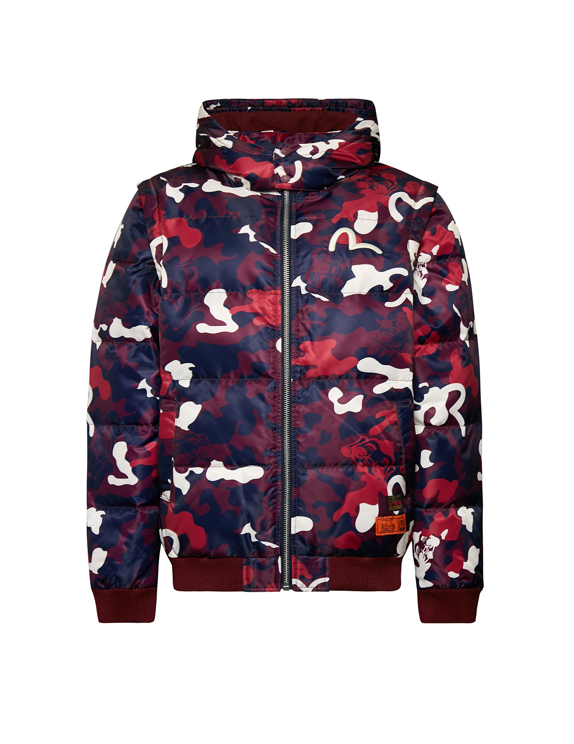 Evisu Camouflage printed zip-up down jacket - Harvey Nichols