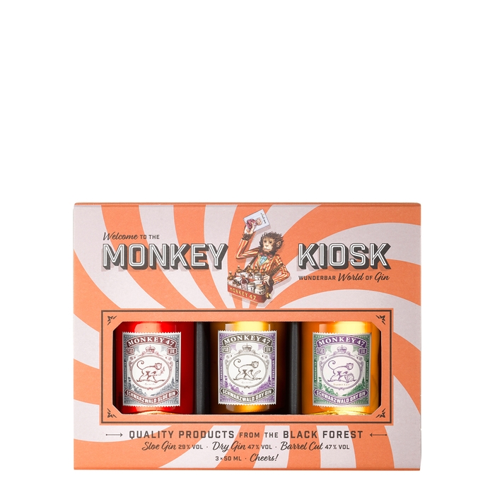 Monkey 47 Monkey Kiosk Gin Gift Pack 3 X 50ml