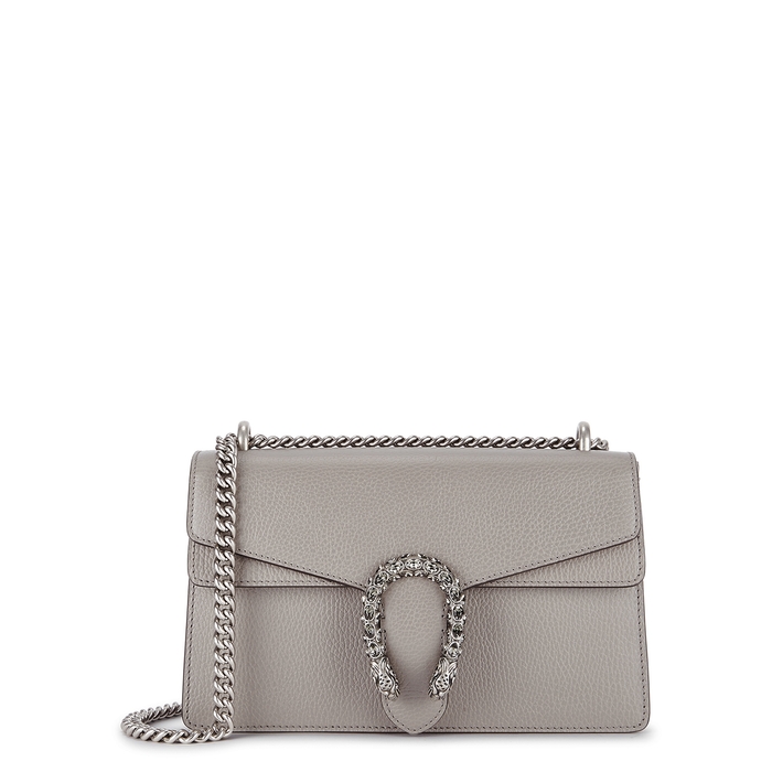 Leather bag charm Gucci Grey in Leather - 24867459