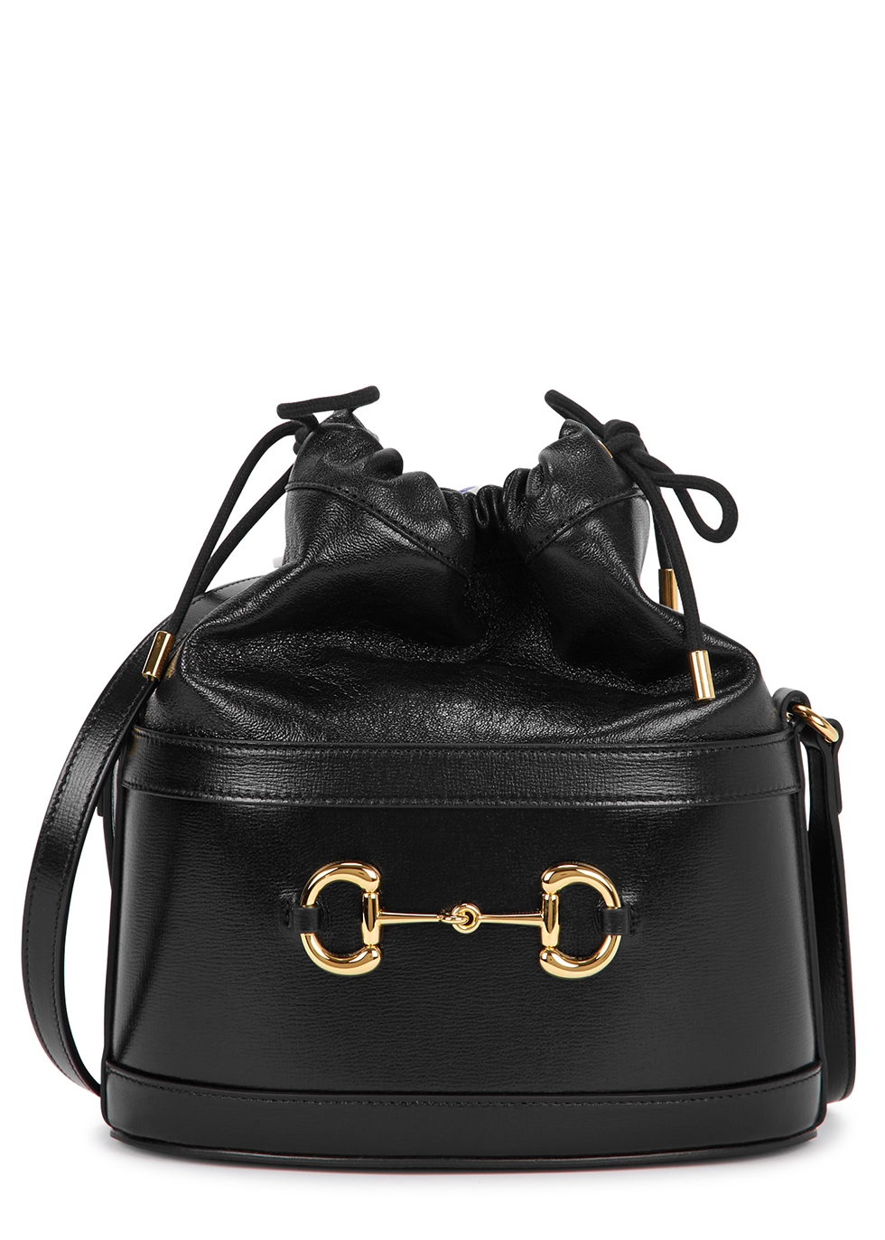 Gucci Morsetto small black leather bucket bag - Harvey Nichols