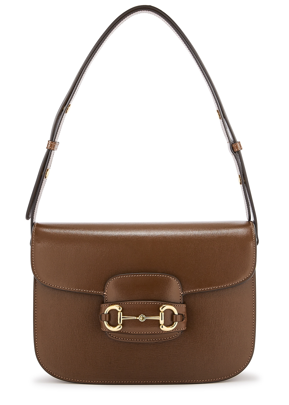 Gucci Morsetto brown leather shoulder bag - Harvey Nichols