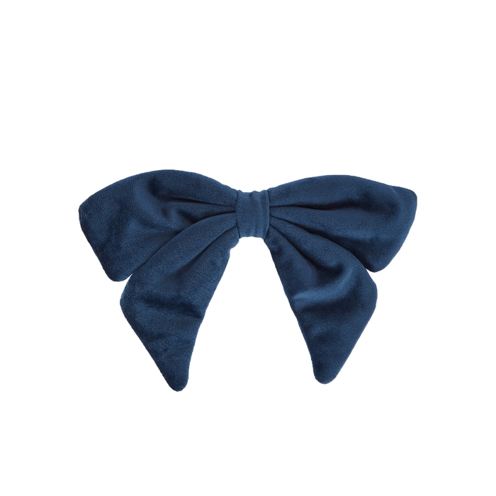 Lele Sadoughi Navy Bow Velvet Hair Clip