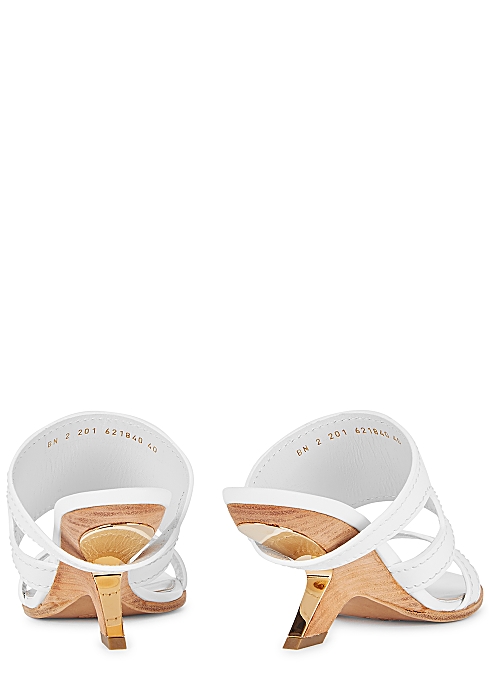 75 white leather mules - Alexander McQueen