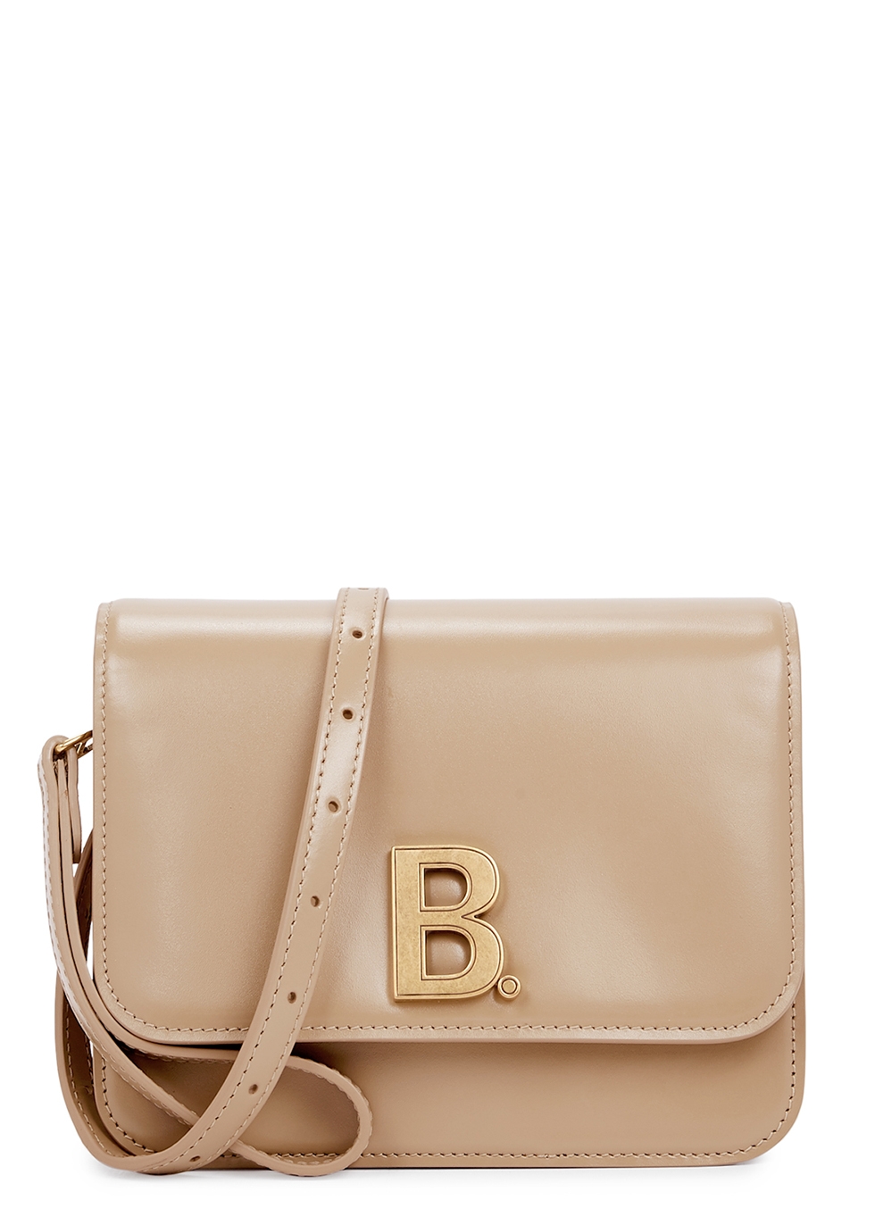 Balenciaga B. beige leather cross-body bag - Harvey Nichols