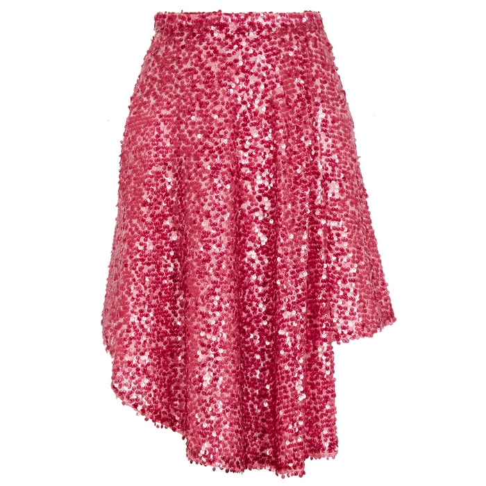 Walk Of Shame Fuchsia Sequin Mini Skirt