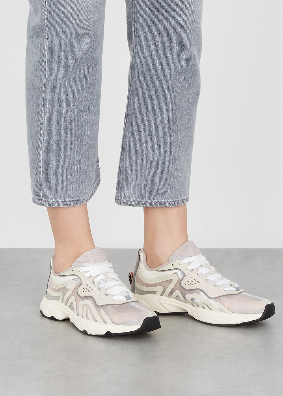Acne Studios Panelled mesh and suede 