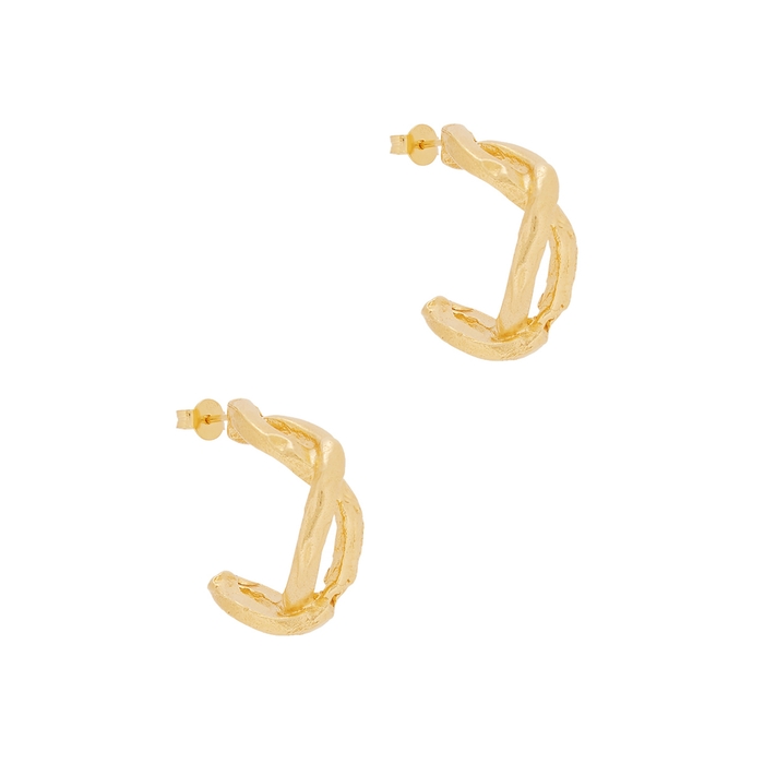 Alighieri The Orbit Of The Writer 24kt Gold-plated Hoop Earrings