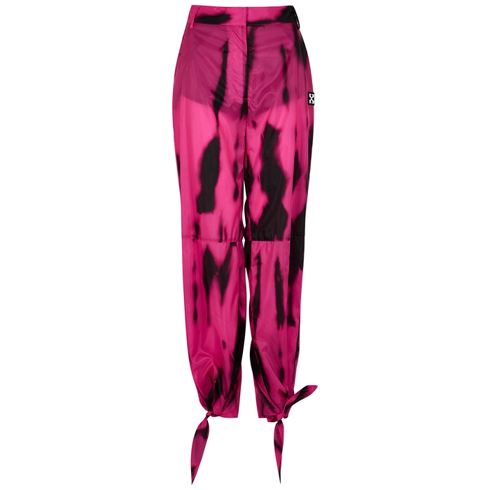 OFF-WHITE TIE-DYED SHELL TROUSERS,3748695