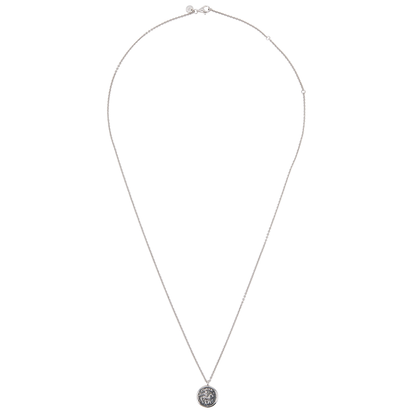 Tom Wood Coin Sterling Silver Necklace In Metallic