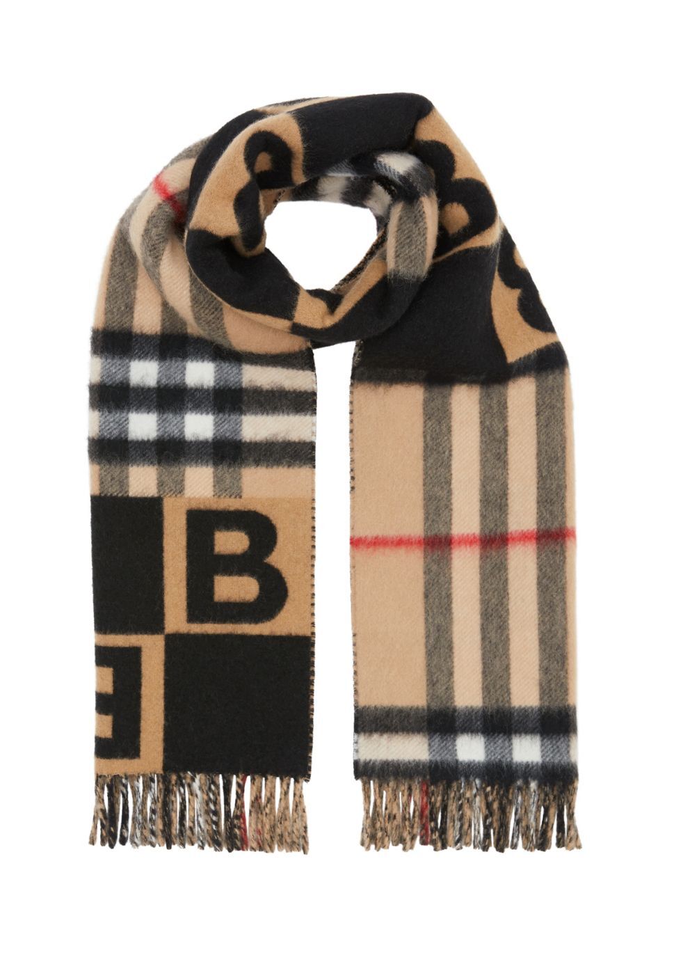 Burberry Check and b motif wool cashmere scarf - Harvey Nichols