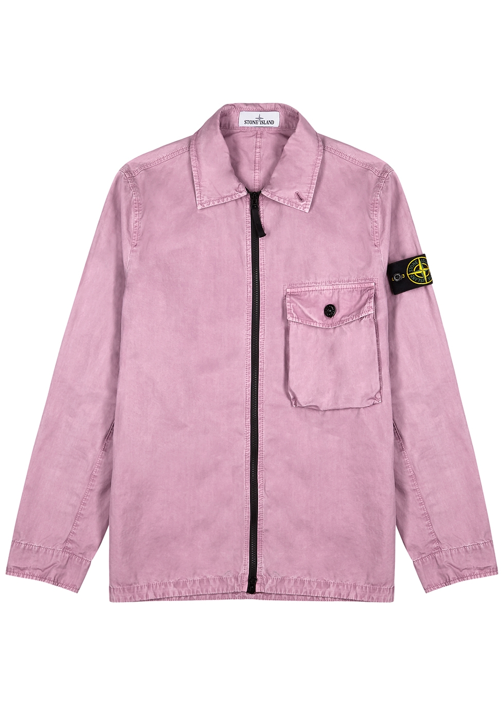 Stone Island Pink cotton overshirt - Harvey Nichols