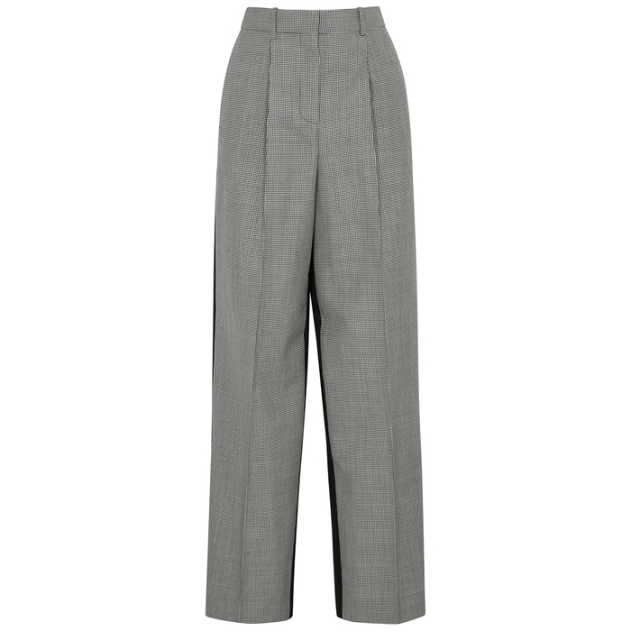 GIVENCHY PANELLED WIDE-LEG WOOL TROUSERS,3818466