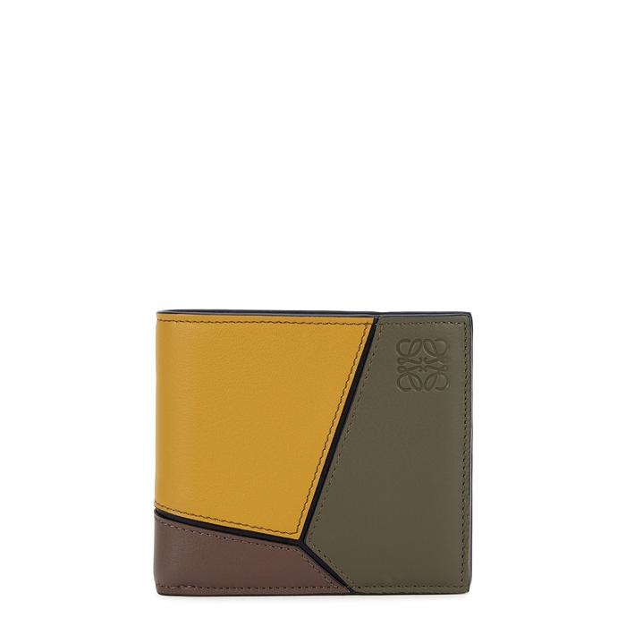 LOEWE PUZZLE PANELLED LEATHER WALLET,3747708