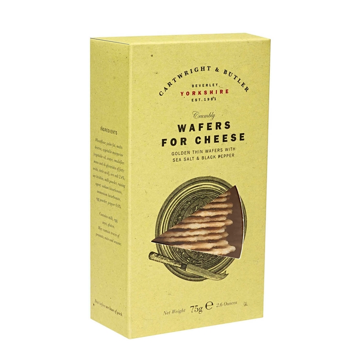 Cartwright & Butler Wafers For Cheese With Sea Salt & Black Pepper 75g