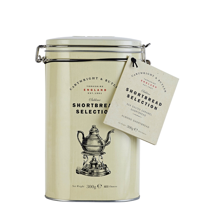 Cartwright & Butler Shortbread Selection Tin With Sea Salted Caramel & Almond 300g