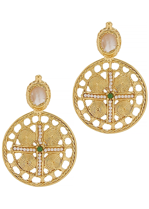 Diana 18kt gold-plated earrings - Soru Jewellery