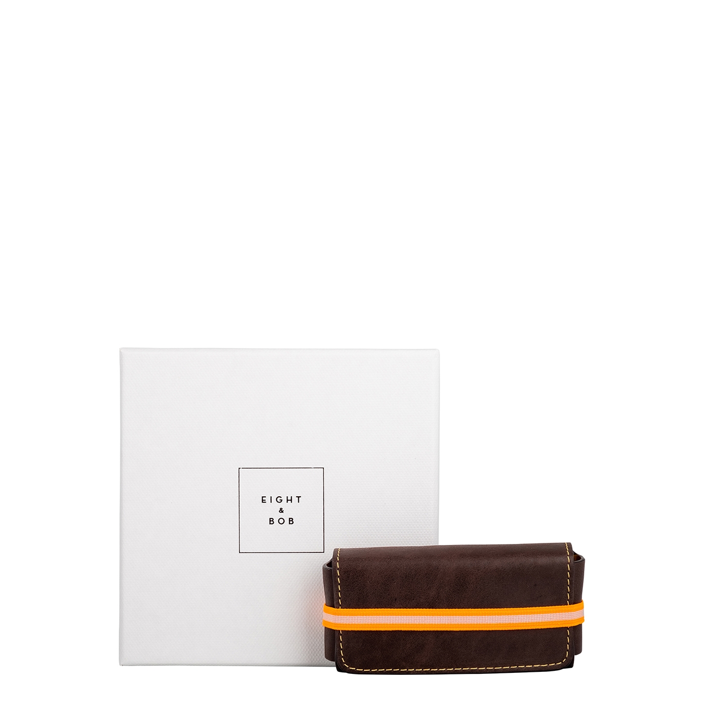 Eight & Bob Chocolate Brown Leather Fragrance Case 30ml