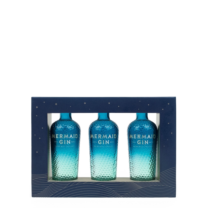 Isle Of Wight Distillery Mermaid Gin Gift Pack 3 X 50ml