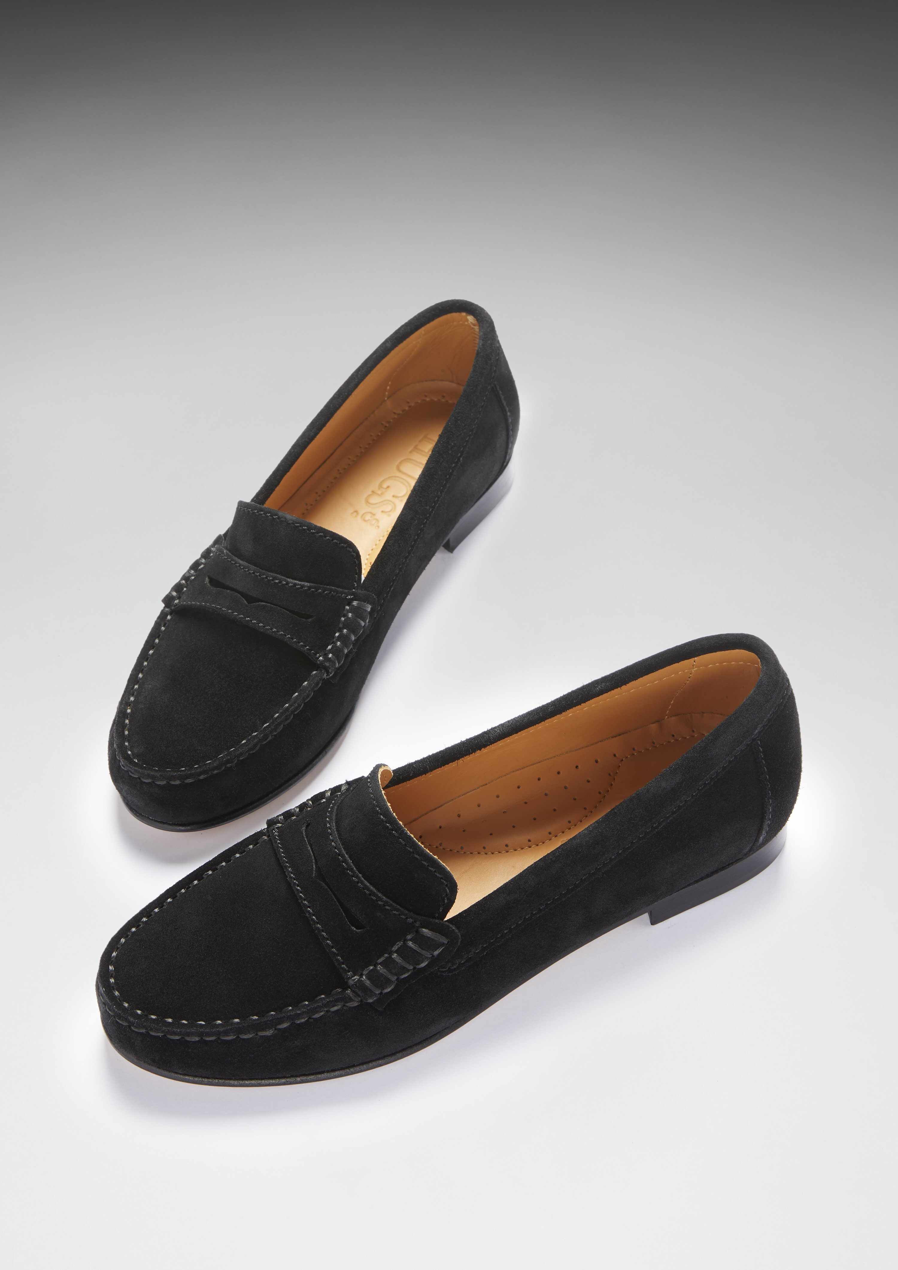 suede penny loafers womens