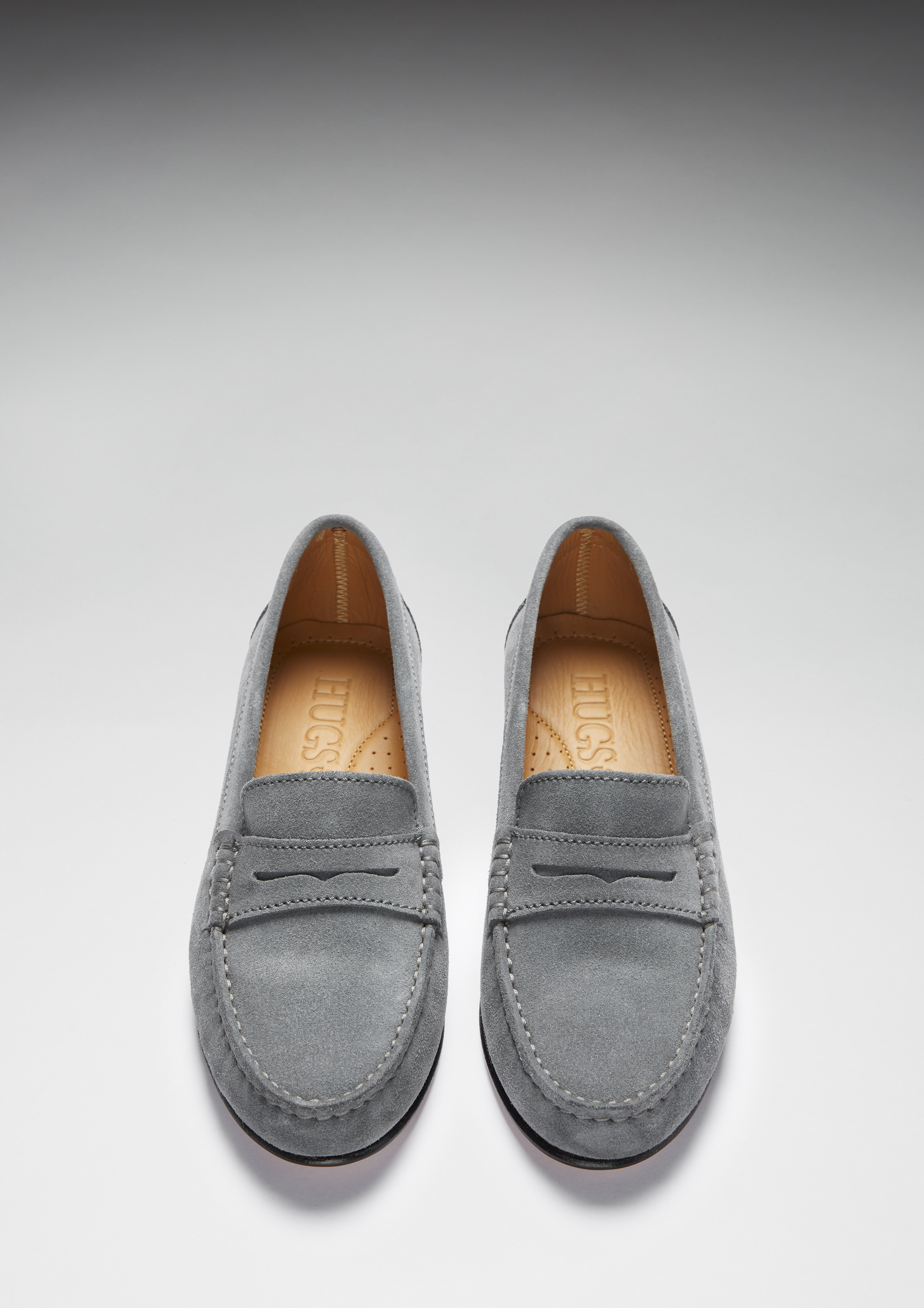 womens grey loafers