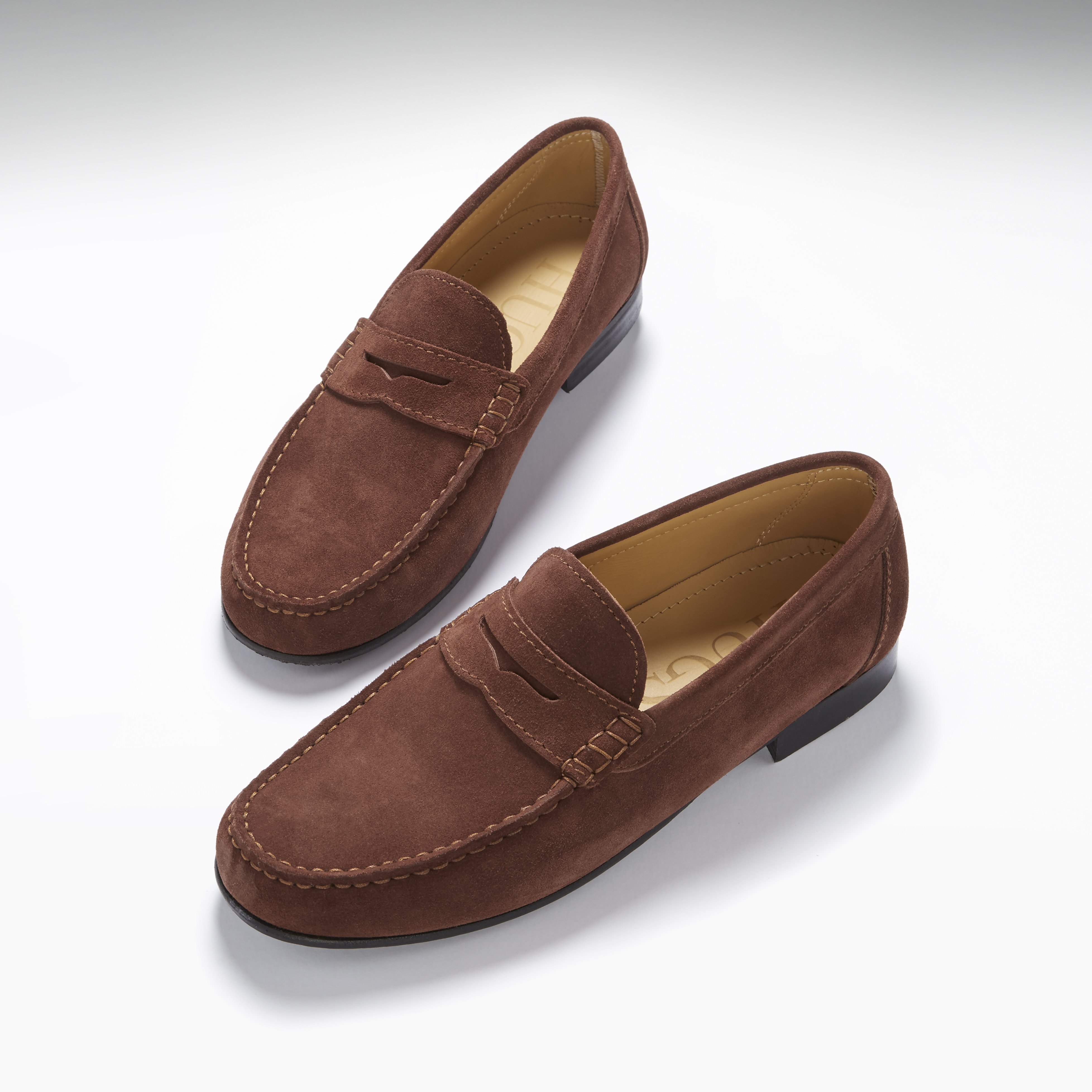 mens suede penny loafers