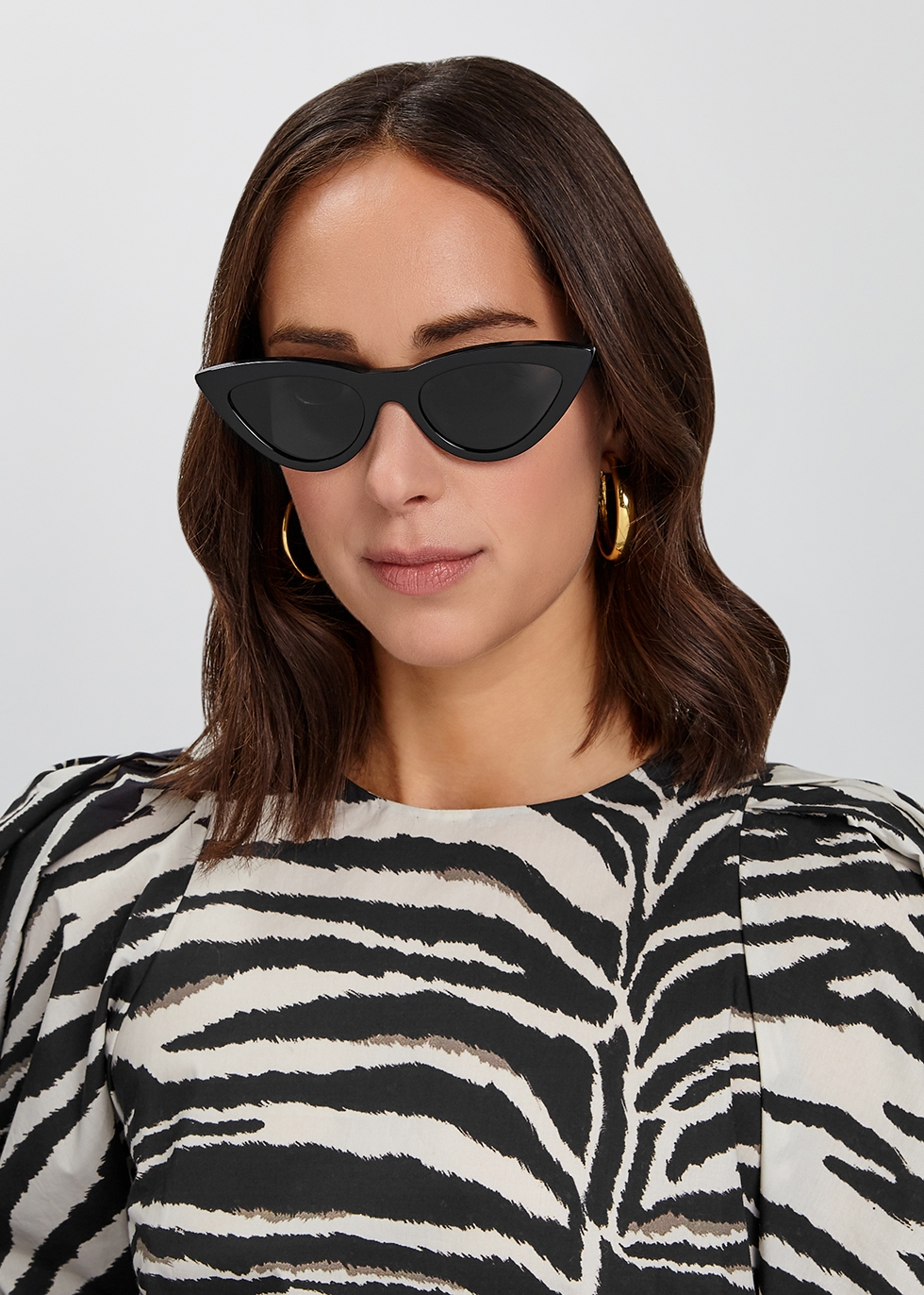CELINE Eyewear Black cat-eye sunglasses 