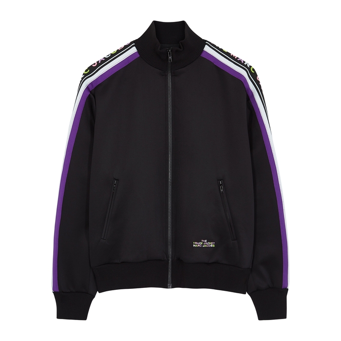 Marc Jacobs Black Logo-jacquard Jersey Track Jacket