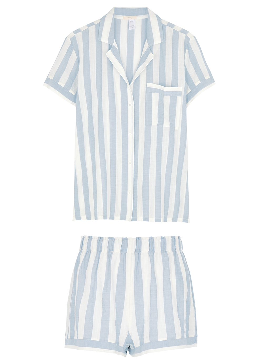Umbrella Stripes cotton-blend pyjama set