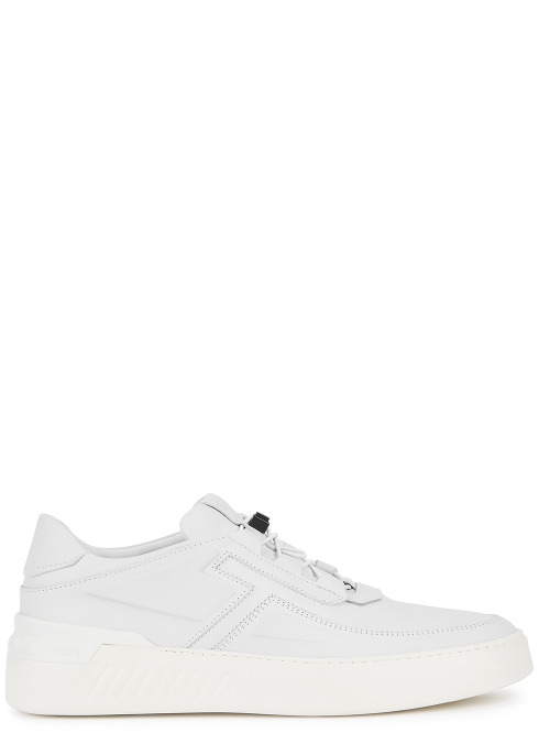 TOD'S NO CODE WHITE LEATHER SNEAKERS,3803419