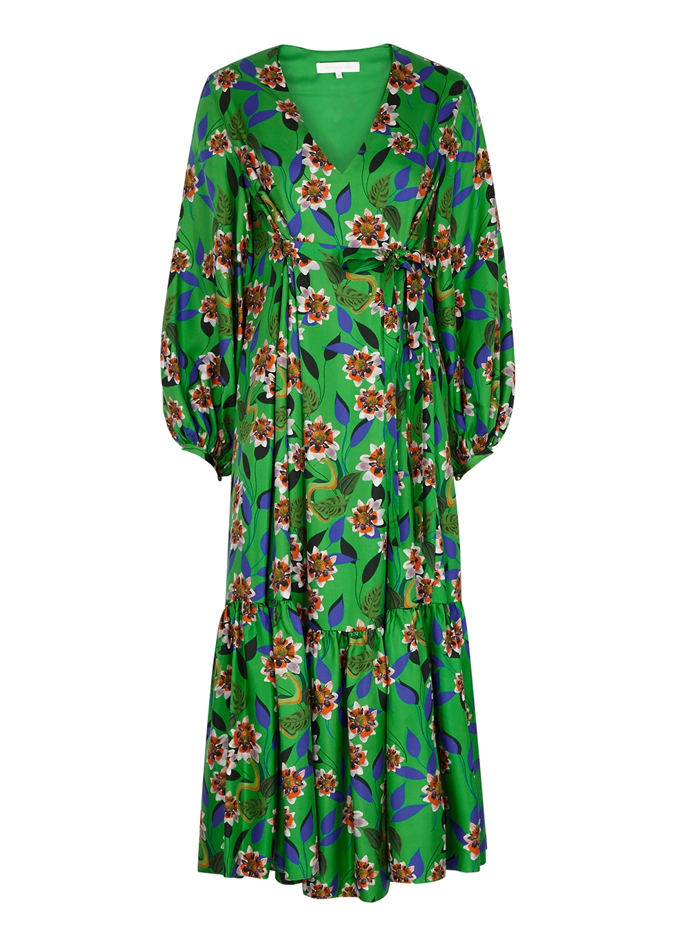 Borgo de Nor Marita floral-print silk-twill midi dress - Harvey Nichols