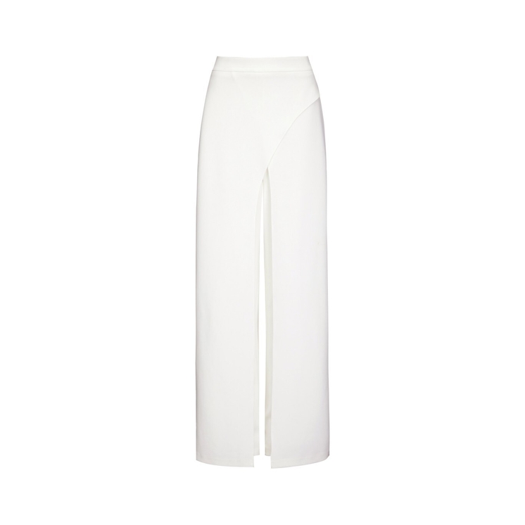 Adrianna Papell Knit Crepe Pant In Ivory