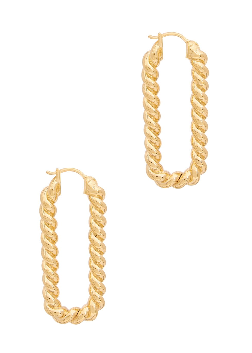 Tidal Ovate 18kt gold-plated earrings