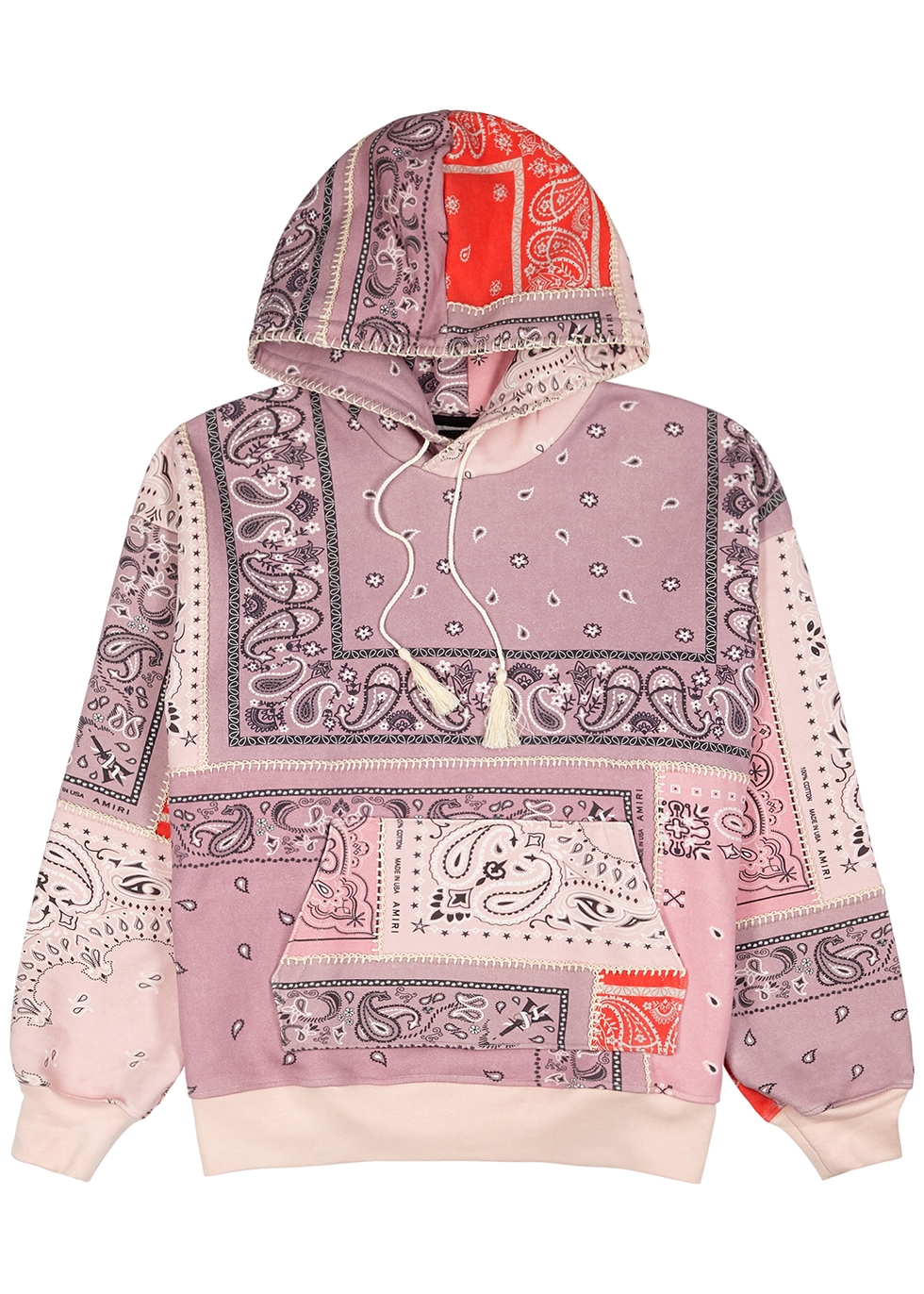 Amiri Bandana-print hooded cotton sweatshirt - Harvey Nichols