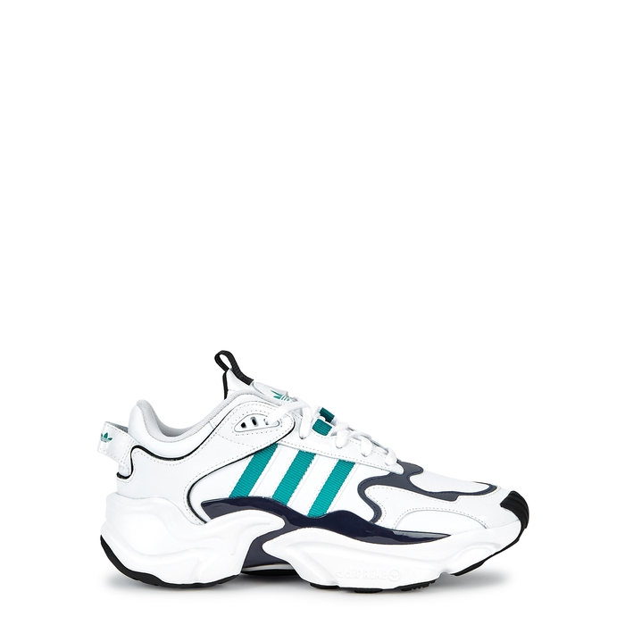 ADIDAS ORIGINALS MAGMUR WHITE FAUX LEATHER SNEAKERS,3195964