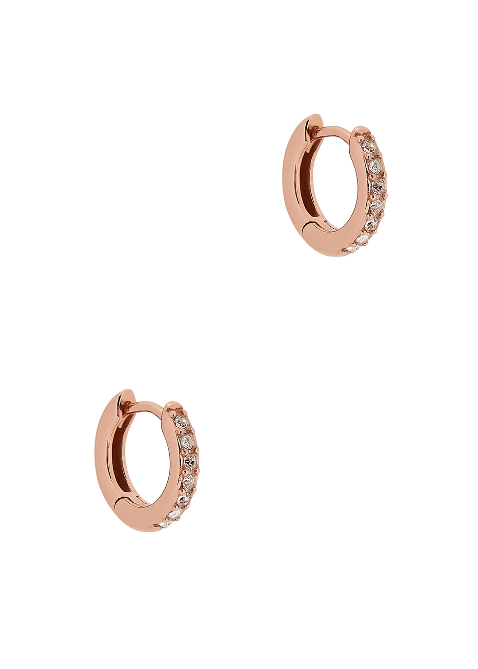 Rose gold-plated hoop earrings