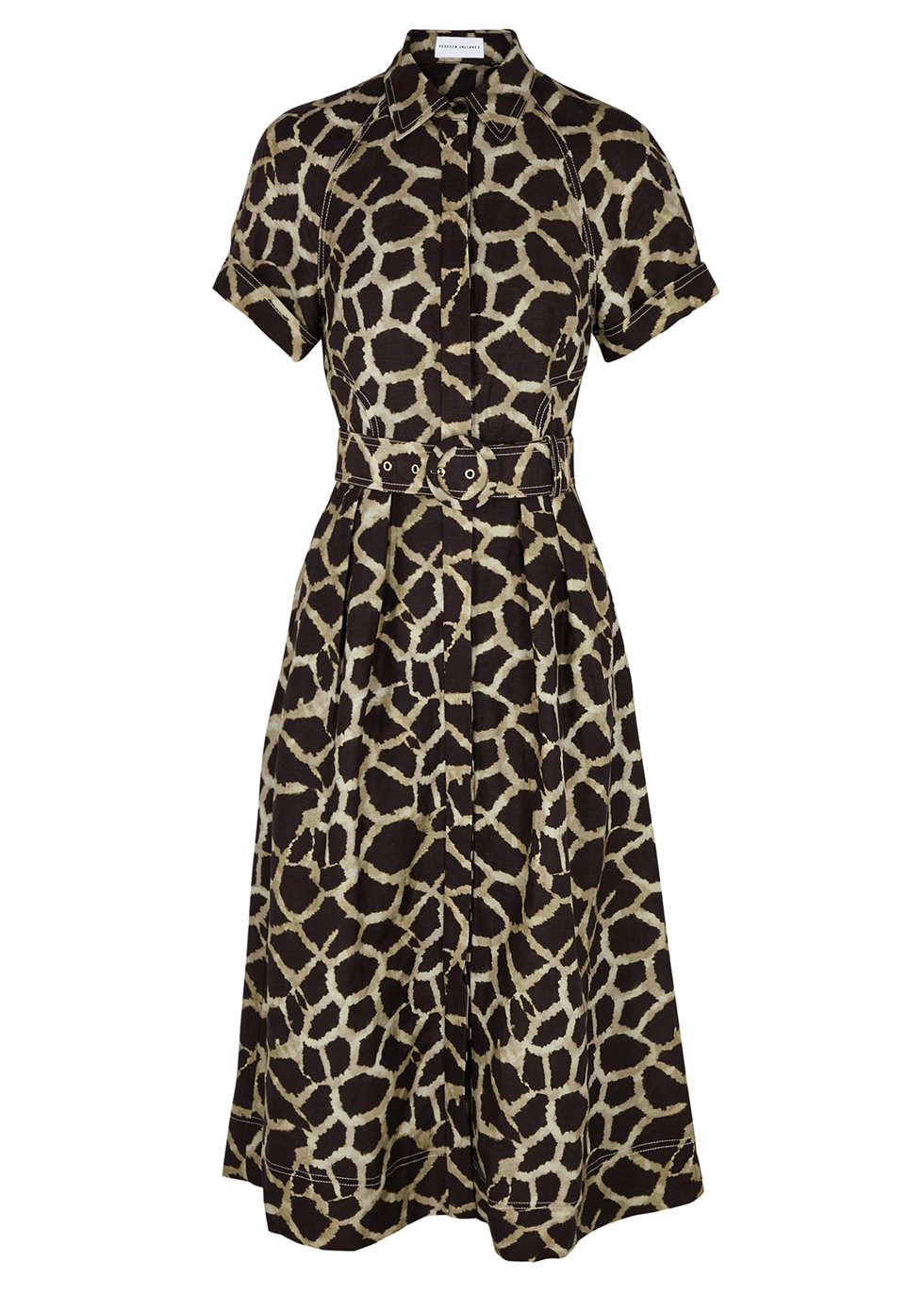 Rebecca Vallance Acacia printed linen-blend shirt dress - Harvey Nichols