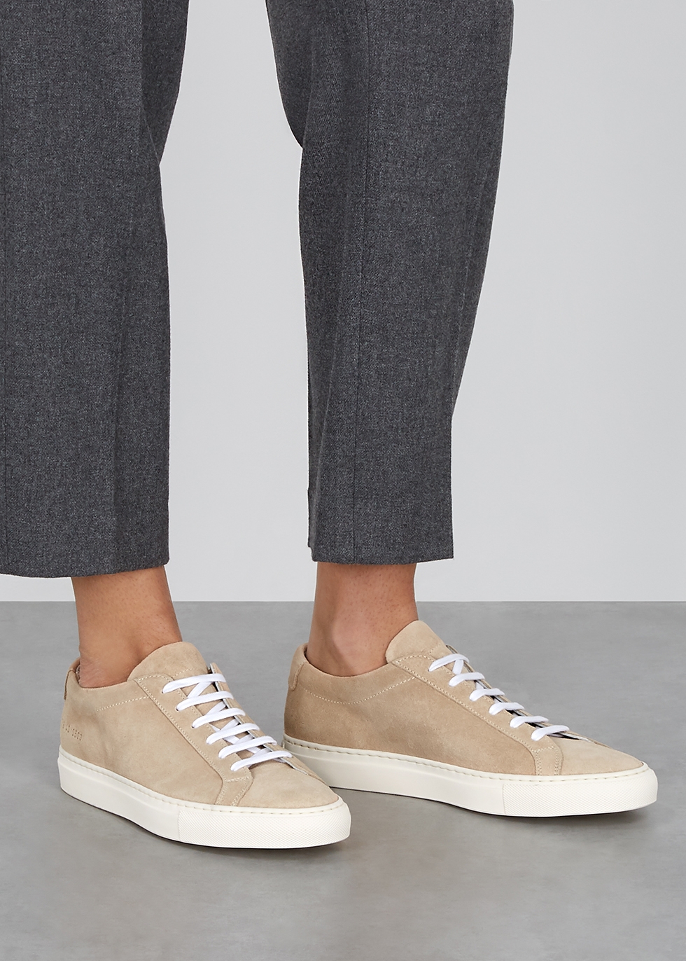 common projects grey suede