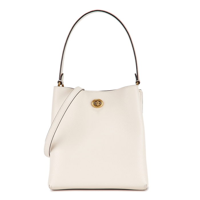 Coach Charlie 21 Off-white Leather Bucket Bag | ModeSens