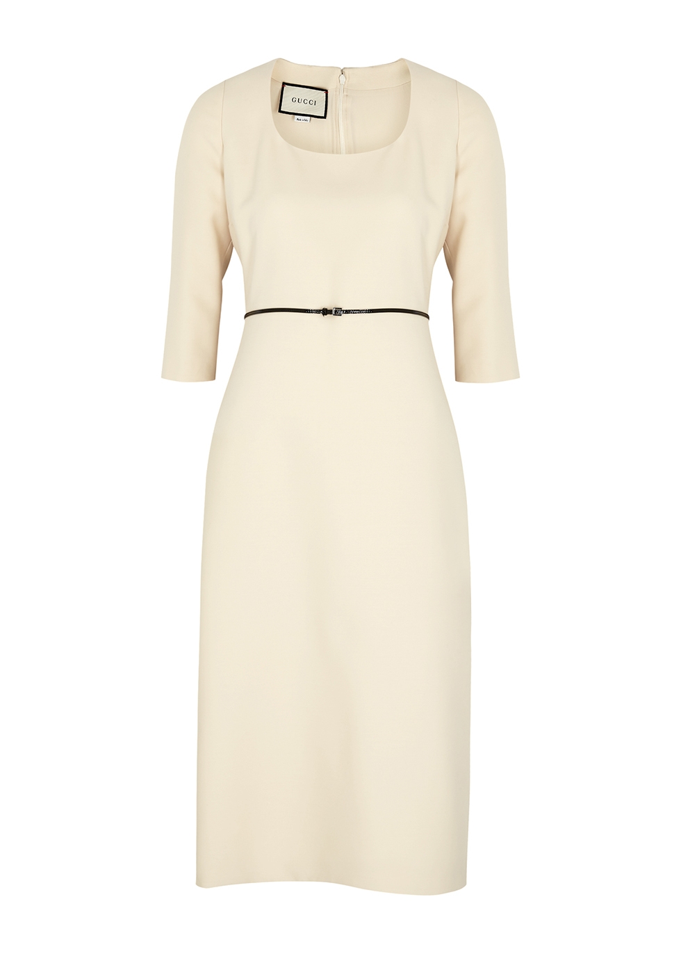 Gucci Cream silk and wool-blend midi dress - Harvey Nichols