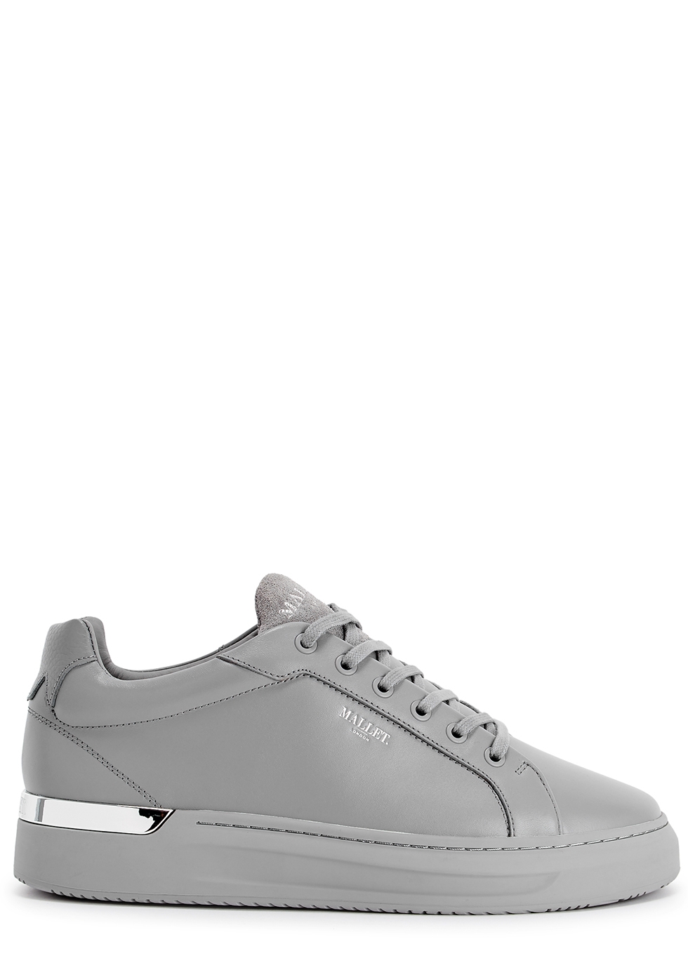Mallet Grftr Grey Leather Sneakers 