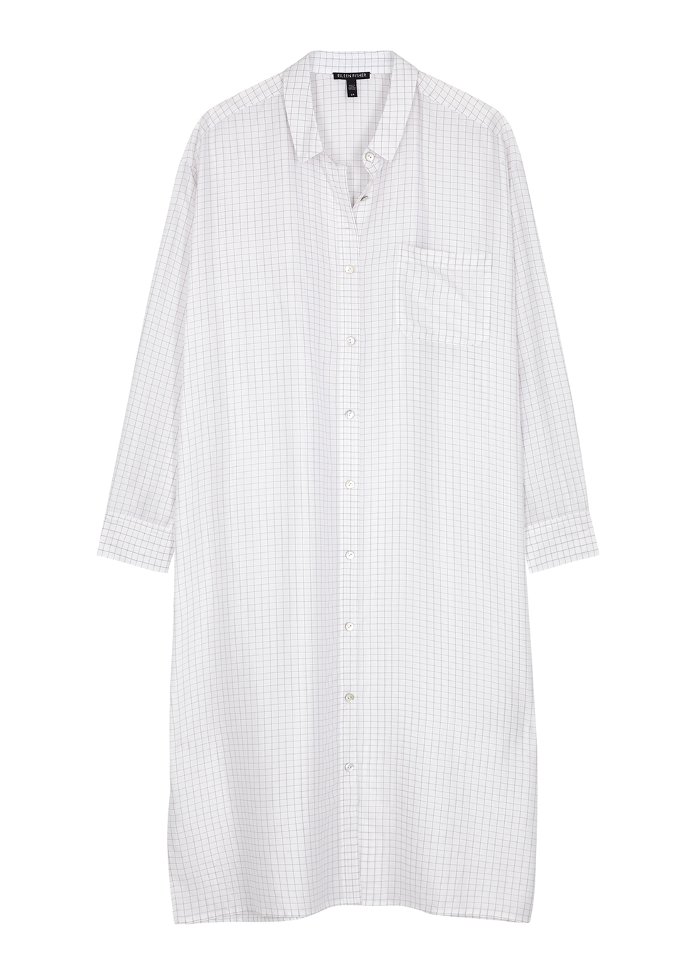 white silk shirt dress