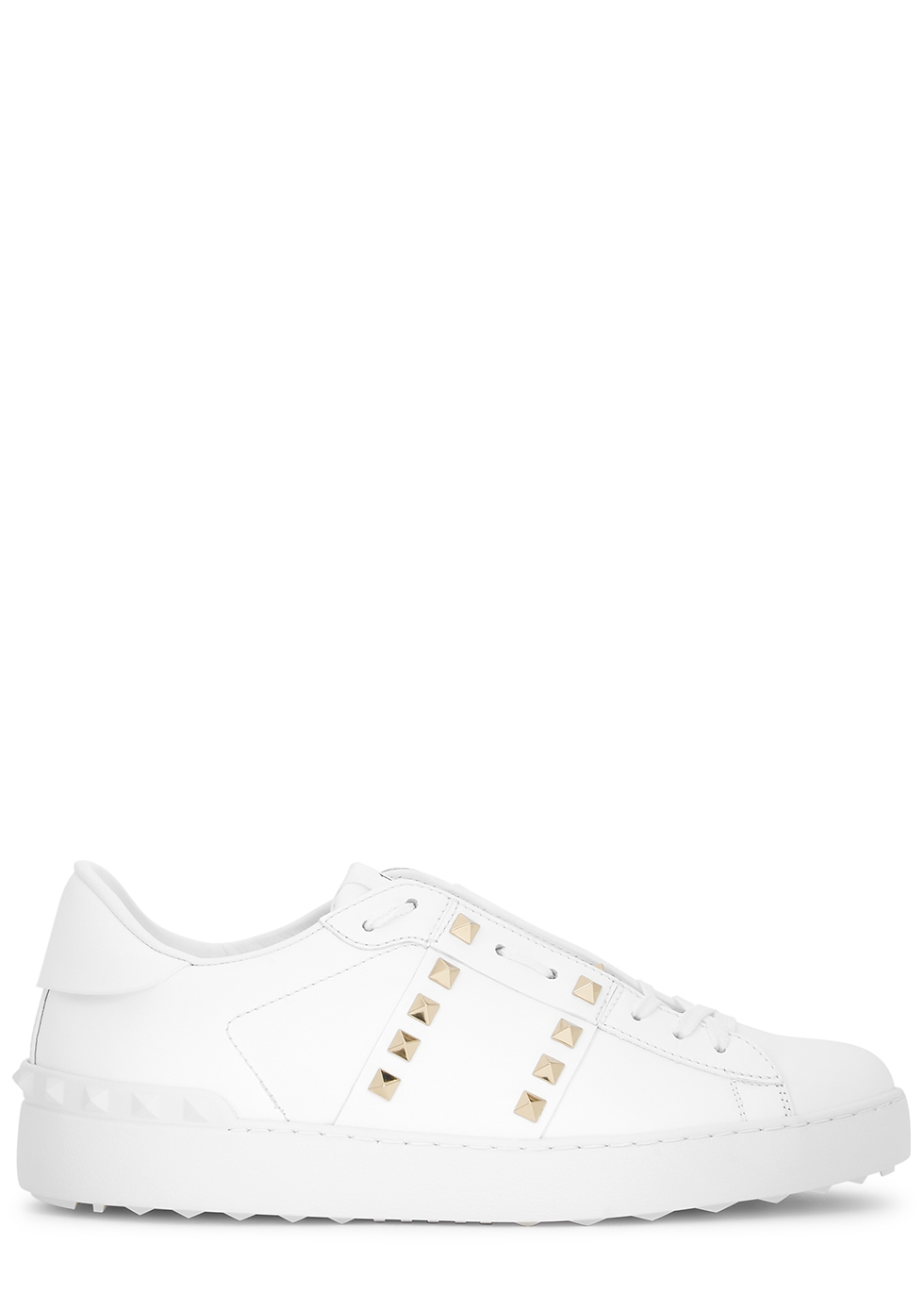 Valentino Garavani Rockstud Untitled white leather sneakers
