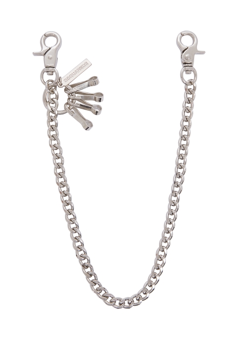 DSQUARED2 SILVER-TONE CHAIN KEYRING,3205582