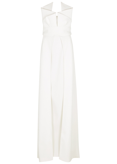AZZI & OSTA WHITE PLEATED GOWN,3796802