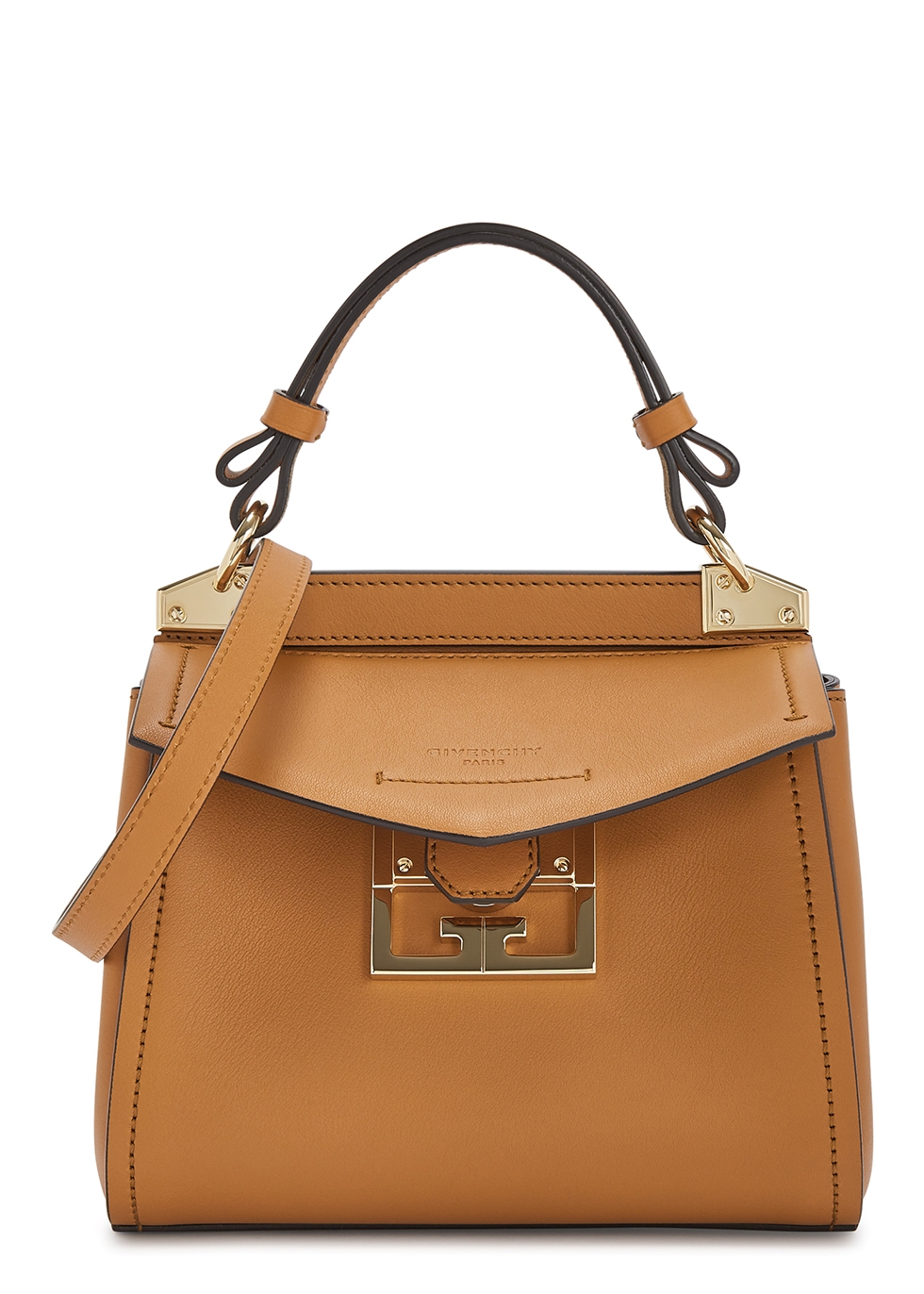 Givenchy Mystic mini brown leather top handle bag - Harvey Nichols