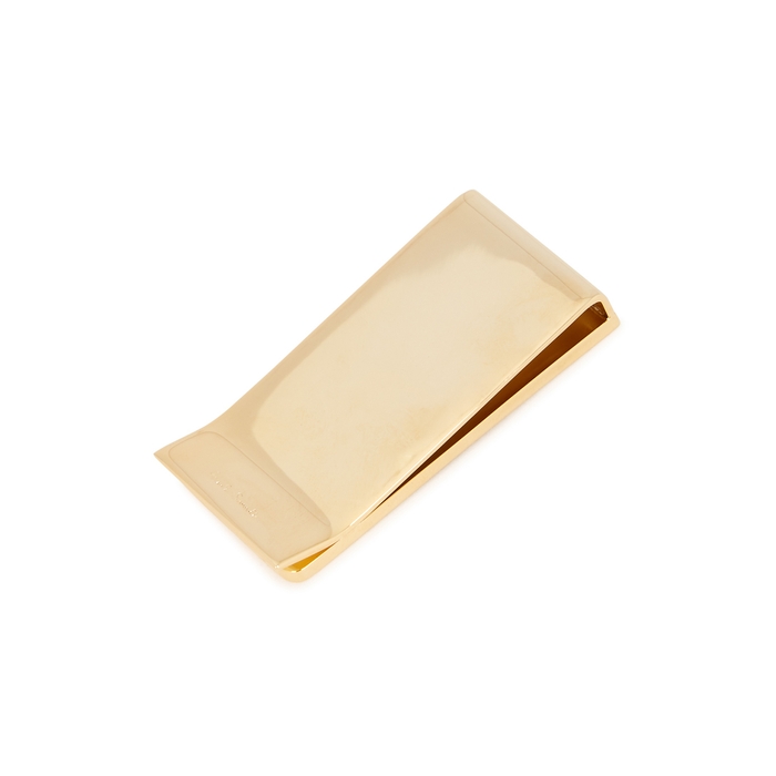 Paul Smith Silver-tone Engraved Money Clip In Gold