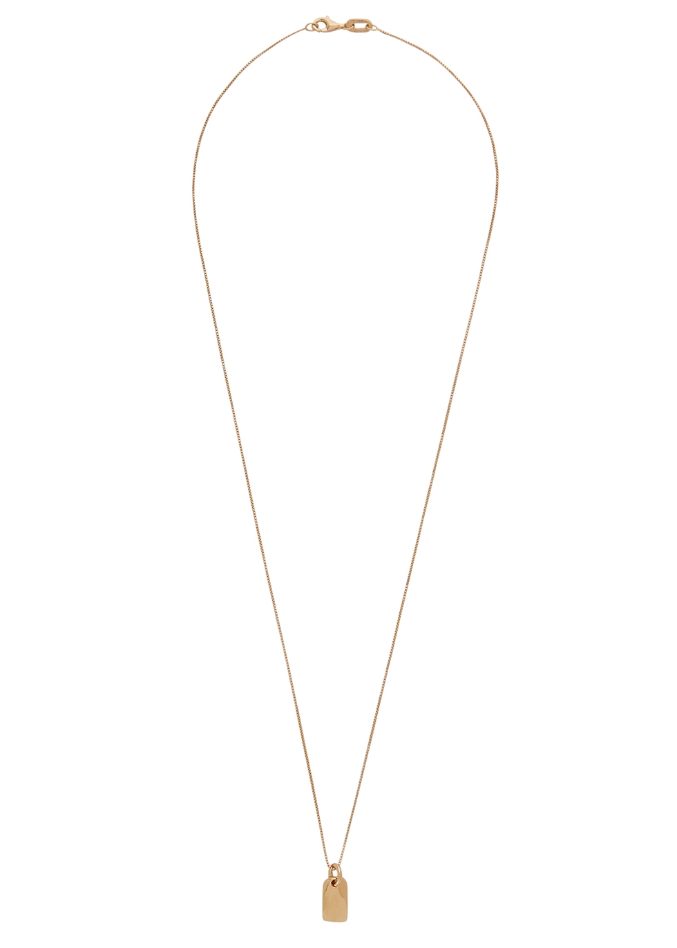 Folded 24kt gold-plated necklace